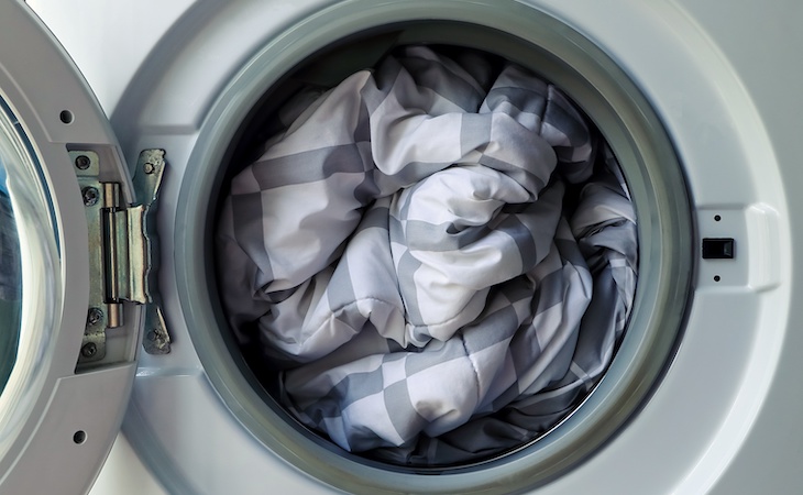 comforter inside washing machine