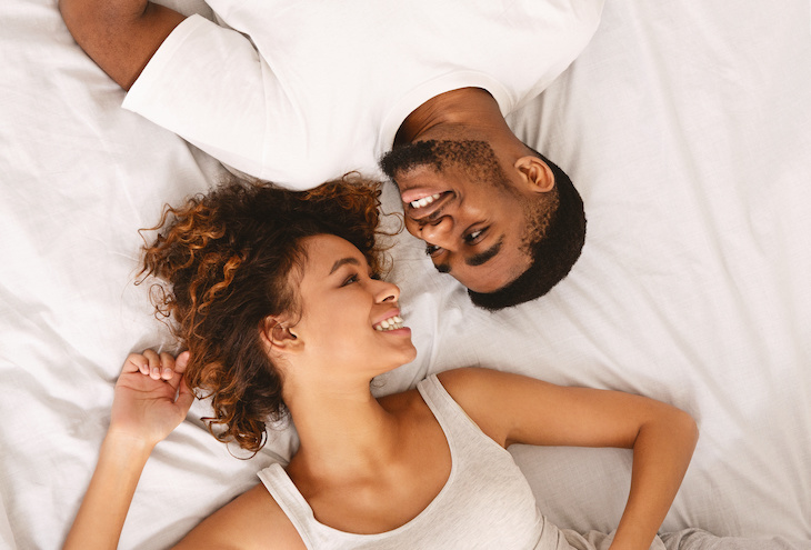 couple lying in bed